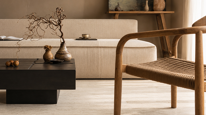 Moca Cream limestone slabs